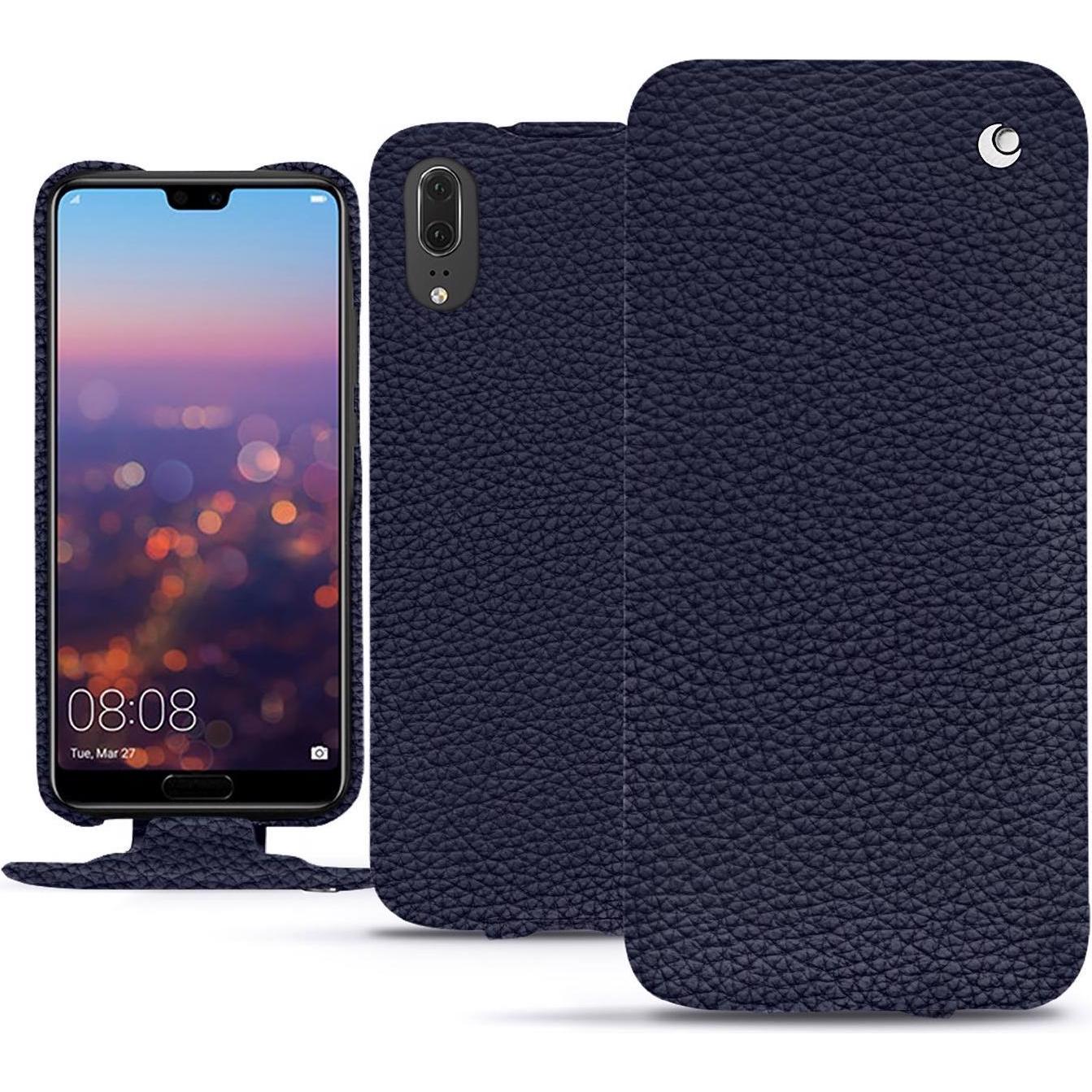 Noreve Lederschutzhülle vertikal (Huawei P20), Smartphone Hülle, Violett