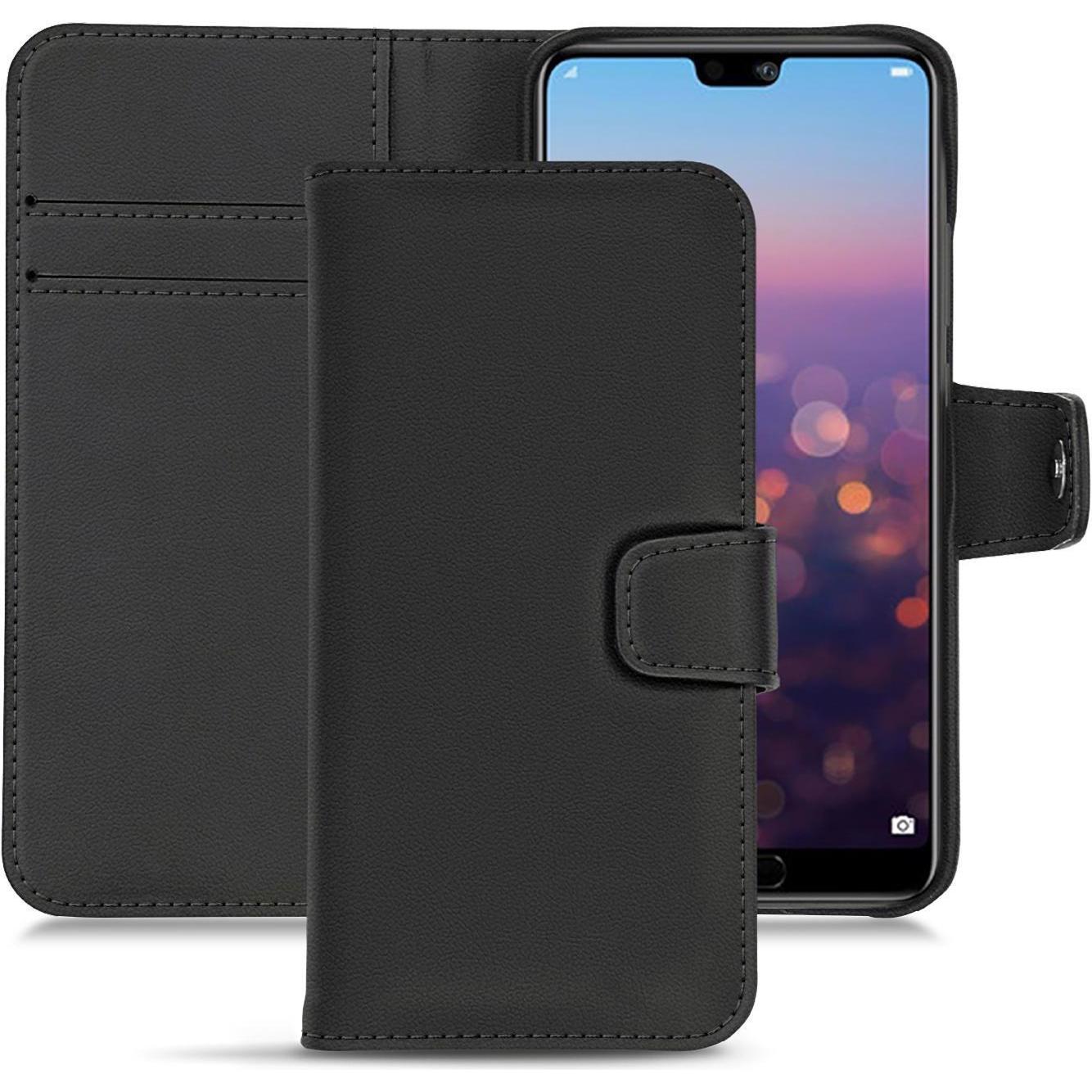 Noreve Lederschutzhülle Wallet (Huawei P20), Smartphone Hülle, Schwarz