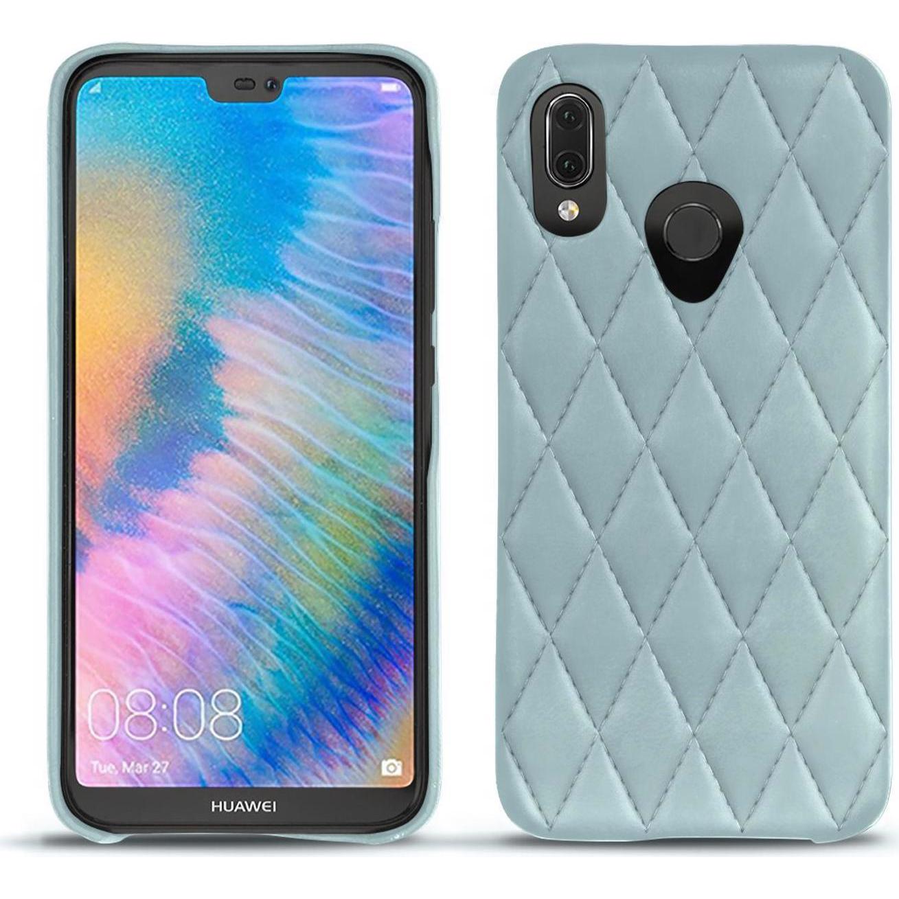 Noreve Lederschutzhülle (Huawei P20 Lite), Smartphone Hülle, Blau