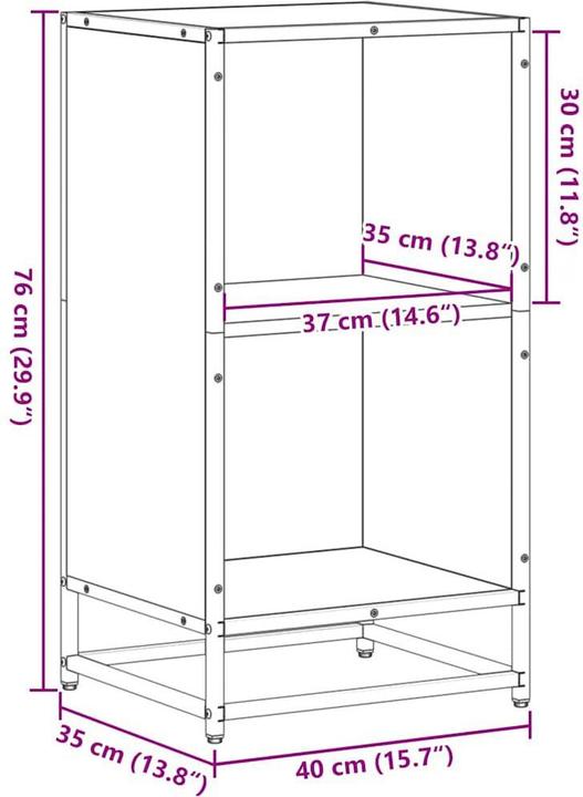 Image du produit vidaXL Bücherregal (40 x 35 x 76 cm)