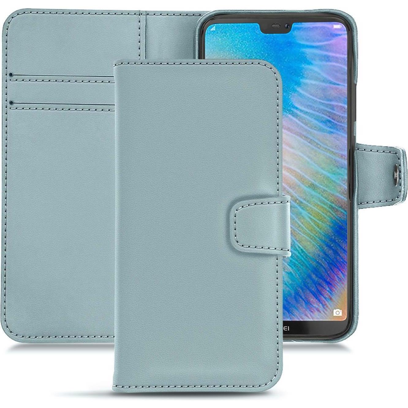 Noreve Lederschutzhülle Wallet (Huawei P20 Lite), Smartphone Hülle, Blau