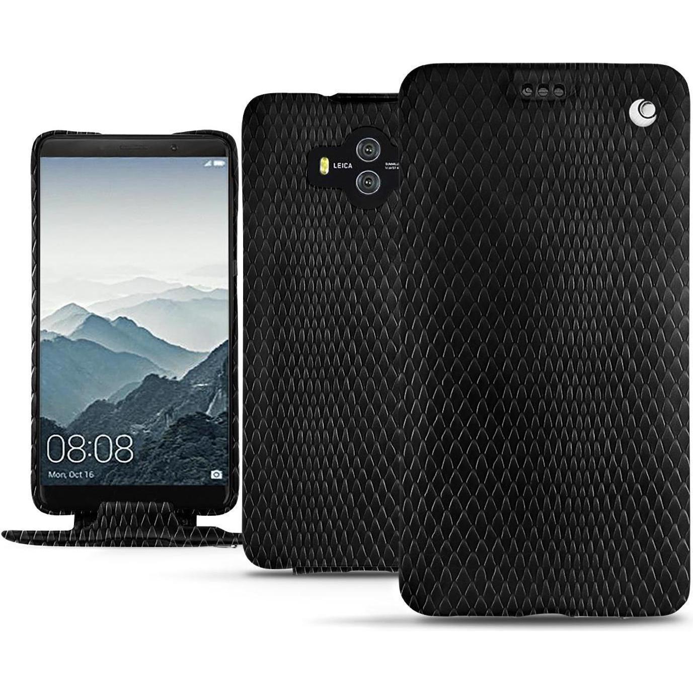 Noreve Lederschutzhülle vertikal (Huawei Mate 10), Smartphone Hülle, Schwarz