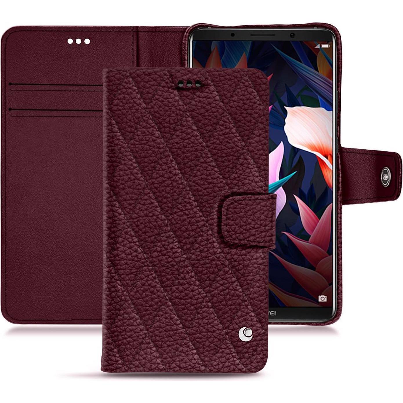 Noreve Lederschutzhülle Wallet (Huawei Mate 10 Pro), Smartphone Hülle, Violett