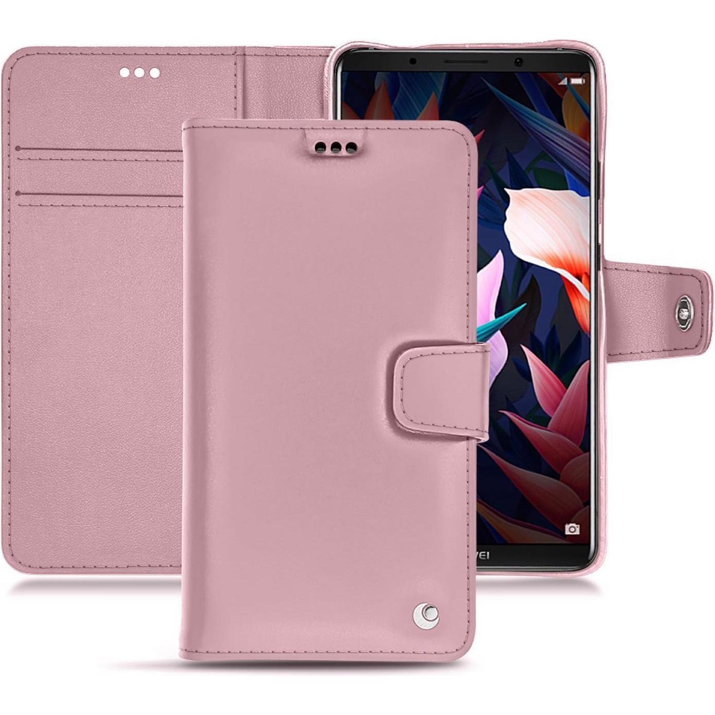 Noreve Lederschutzhülle Wallet (Huawei Mate 10 Pro), Smartphone Hülle, Rosa
