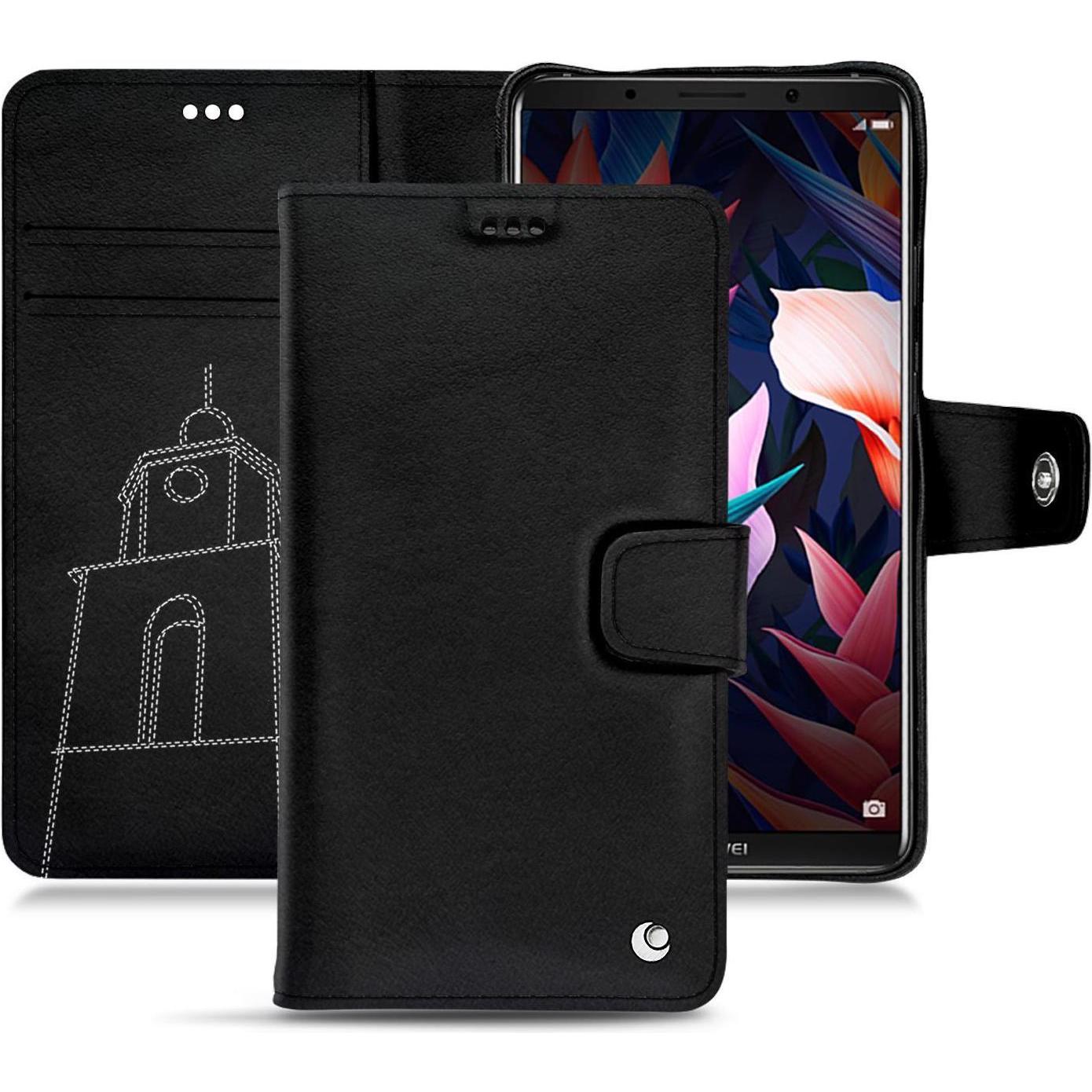 Noreve Lederschutzhülle Wallet (Huawei Mate 10 Pro), Smartphone Hülle, Schwarz