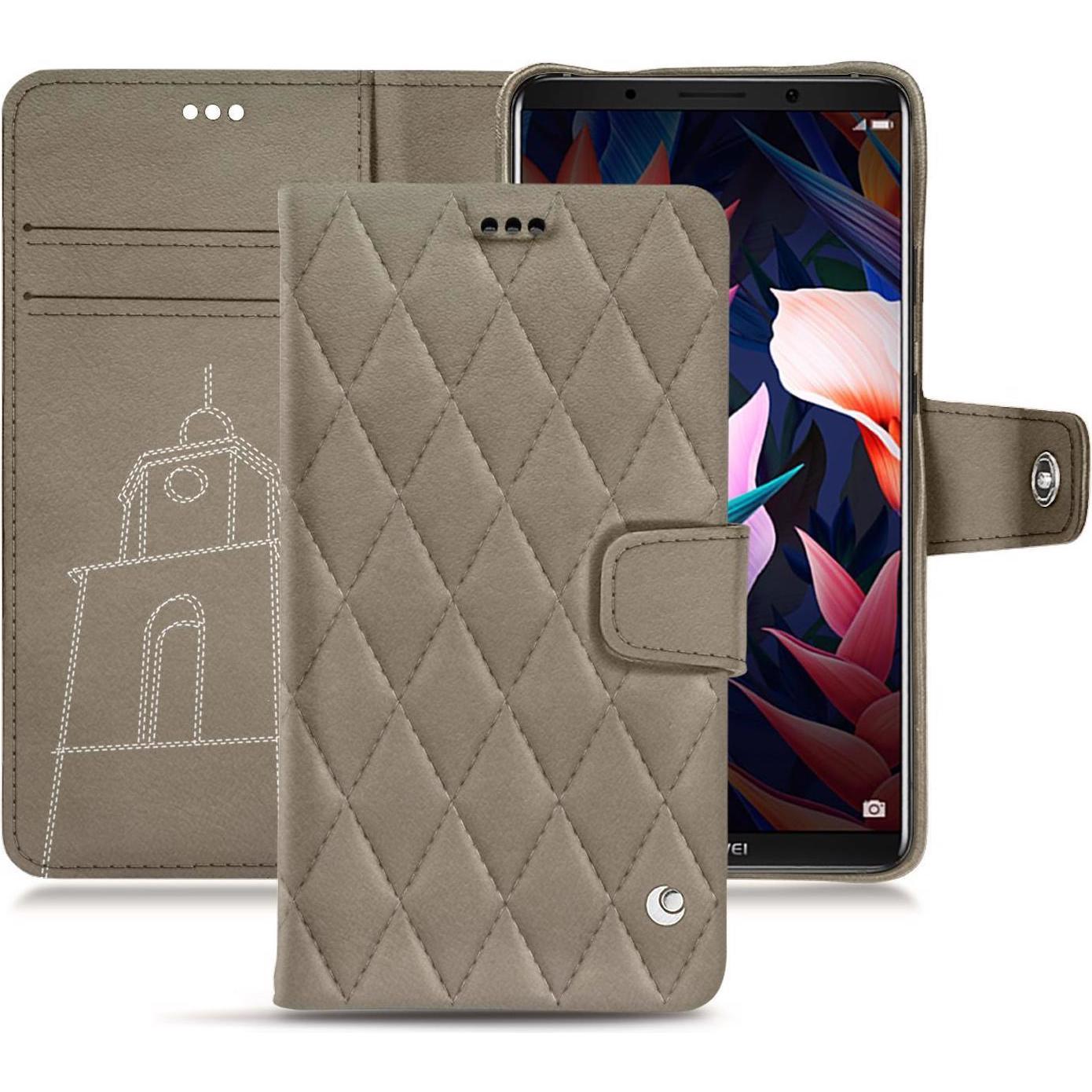 Noreve Lederschutzhülle Wallet (Huawei Mate 10 Pro), Smartphone Hülle, Beige
