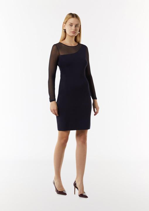 Actual product image Comma Kleid Schmal geschnittenes Strickkleid mit Transparenz-Effekt (44)
