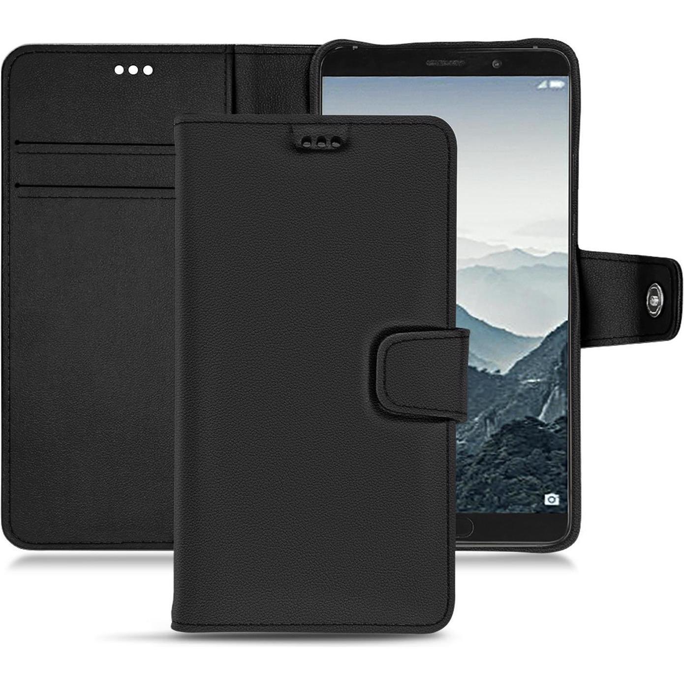 Noreve Lederschutzhülle Wallet (Huawei Mate 10), Smartphone Hülle, Schwarz