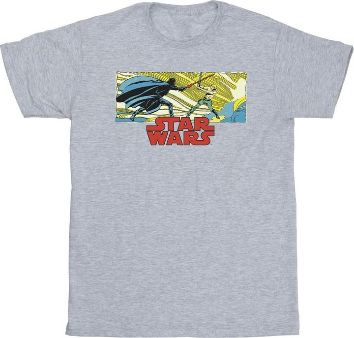Actual product image Star Wars Mens Comic Strip Luke And Vader T-Shirt (M)