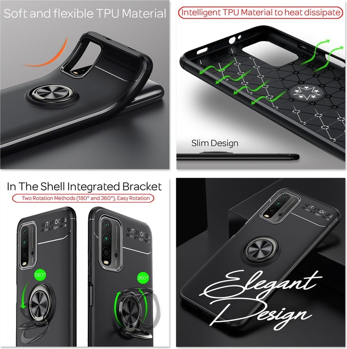 Actual product image Nalia Ring Silicone Cell Phone Case (Xiaomi Redmi 9T)
