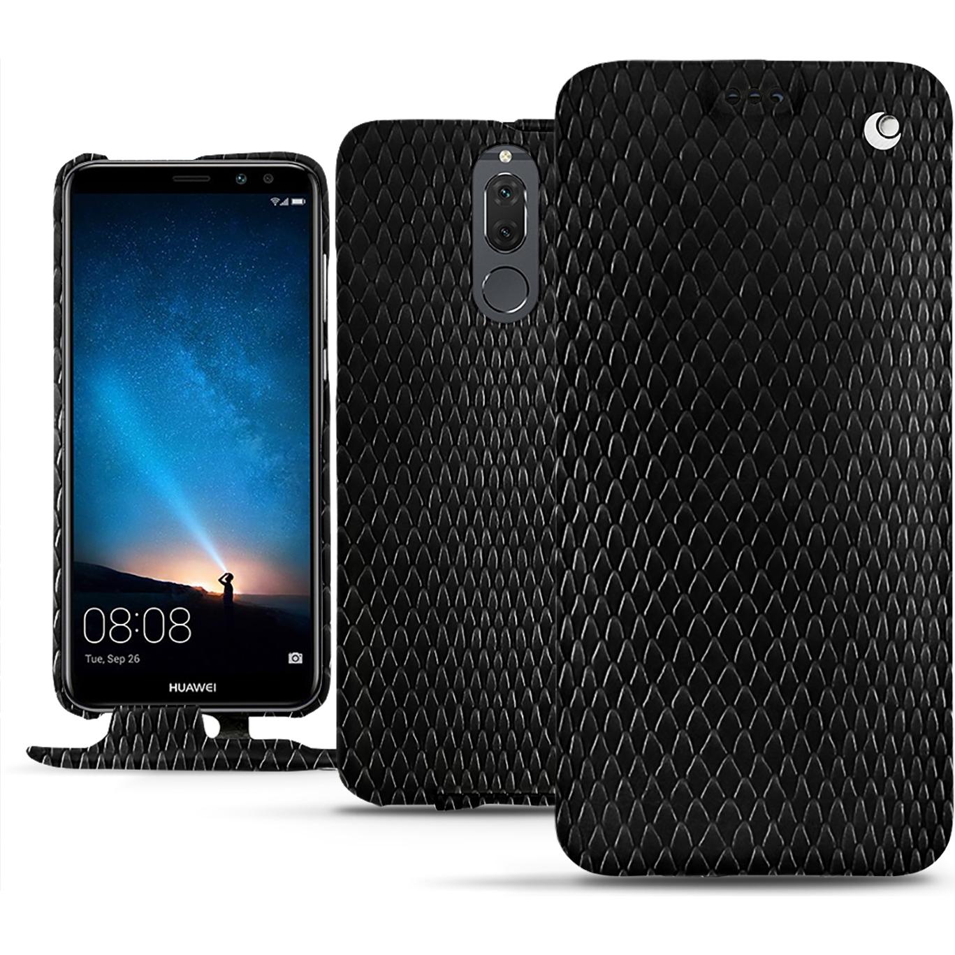 Noreve Lederschutzhülle vertikal (Huawei Mate 10 Lite), Smartphone Hülle, Schwarz