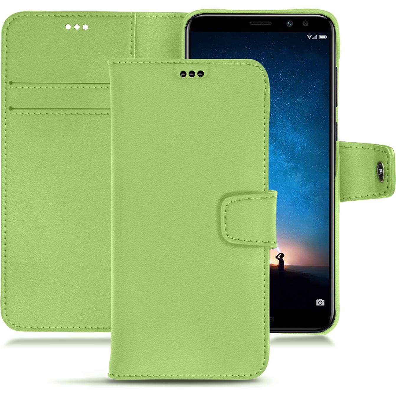 Noreve Lederschutzhülle Wallet (Huawei Mate 10 Lite), Smartphone Hülle, Grün
