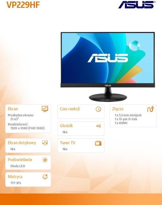 Produktbild ASUS ProArt VP229HF 54,48cm (16:9) IPS Full HD (1920 x 1080 Pixel, 21.45")