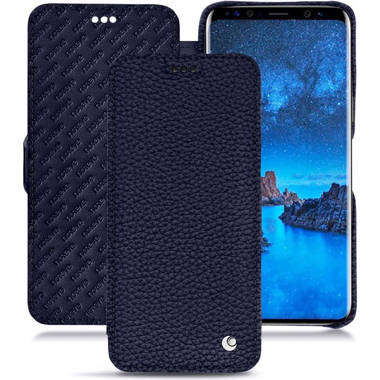 Noreve Lederschutzhülle horizontal (Samsung Galaxy S9), Smartphone Hülle, Violett