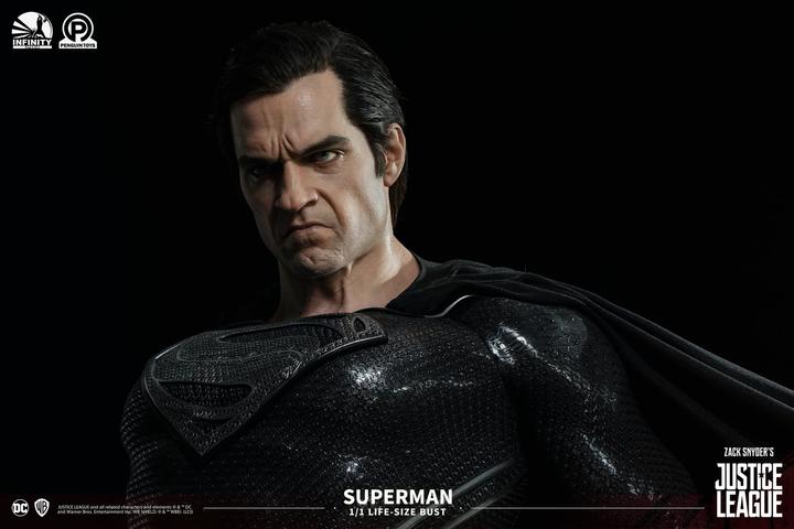 Actual product image Infinity Studios Snyder's Justice League "Superman - Black Version" 1/1 Lifesize Bust