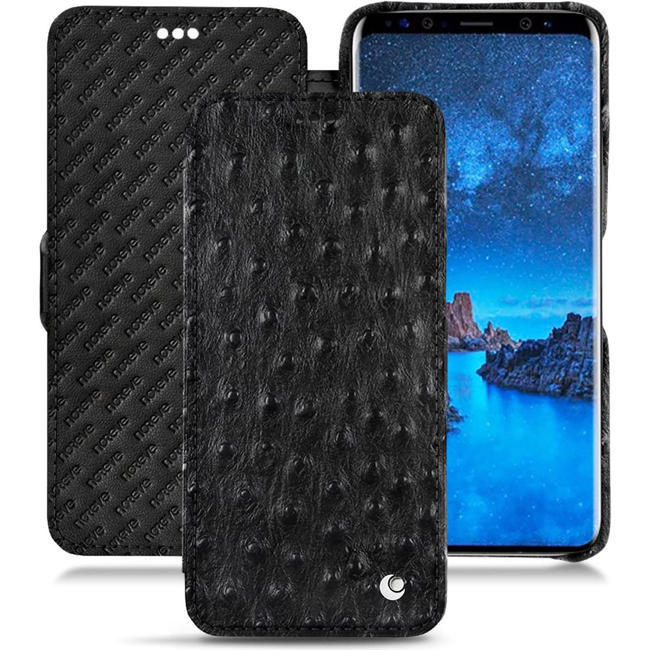 Thumbnail - Noreve Lederschutzhülle horizontal (Samsung Galaxy S9), Smartphone Hülle, Schwarz