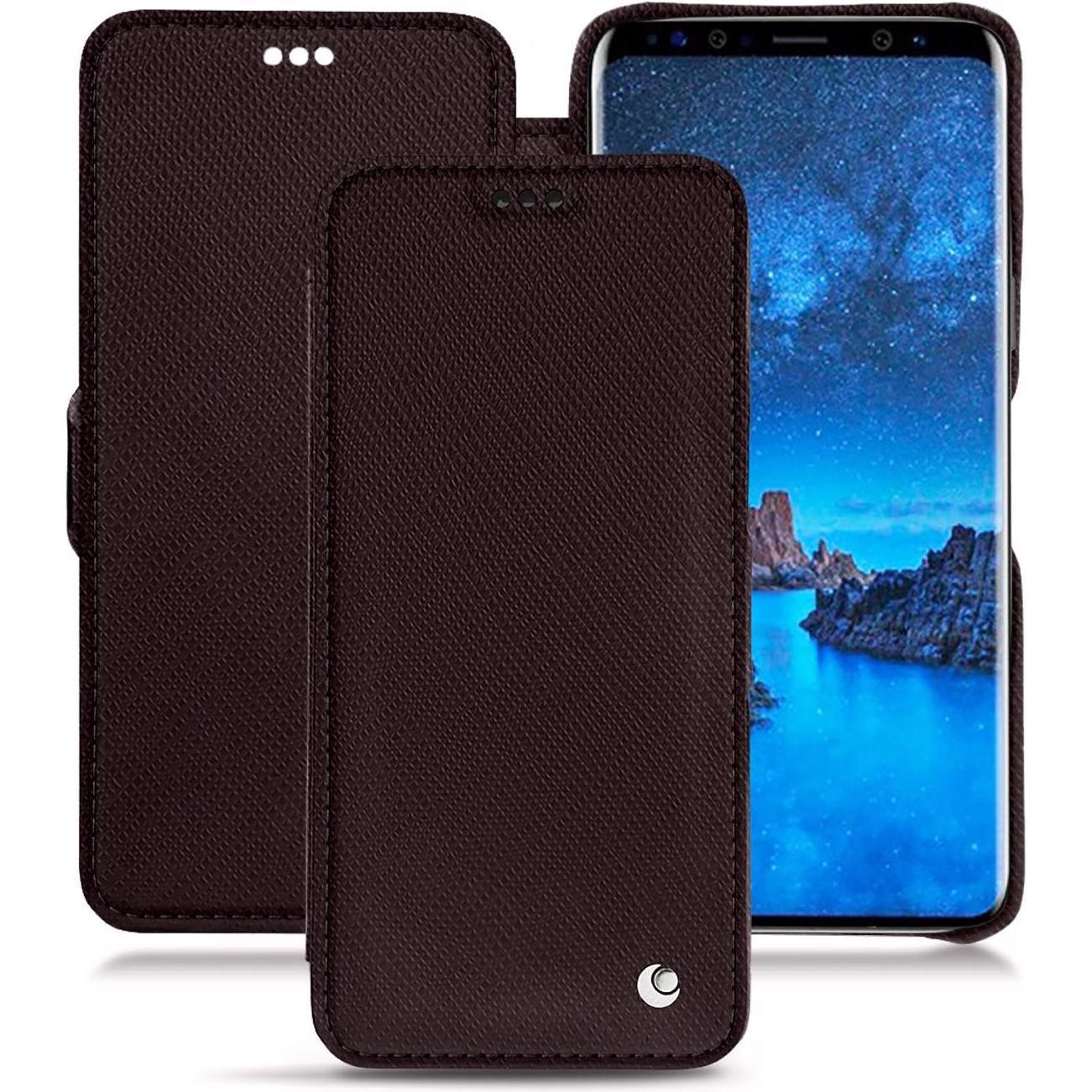 Thumbnail - Noreve Lederschutzhülle horizontal (Samsung Galaxy S9), Smartphone Hülle, Braun