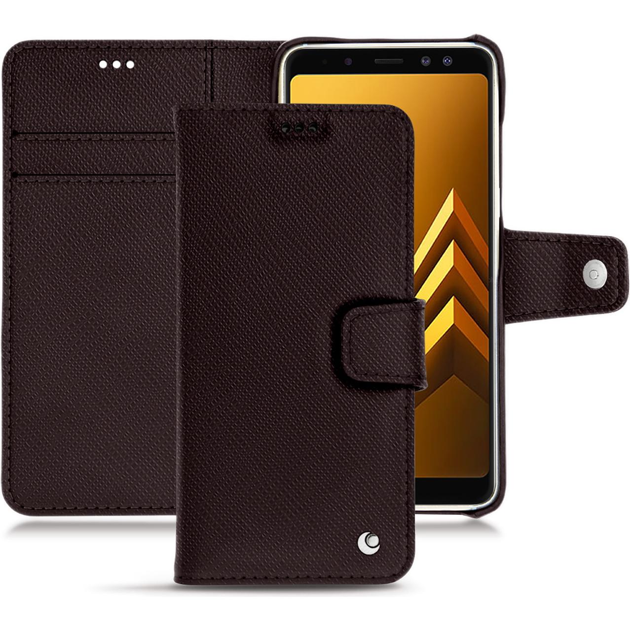 Thumbnail - Noreve Lederschutzhülle Wallet (Samsung Galaxy A8 (2018)), Smartphone Hülle, Braun