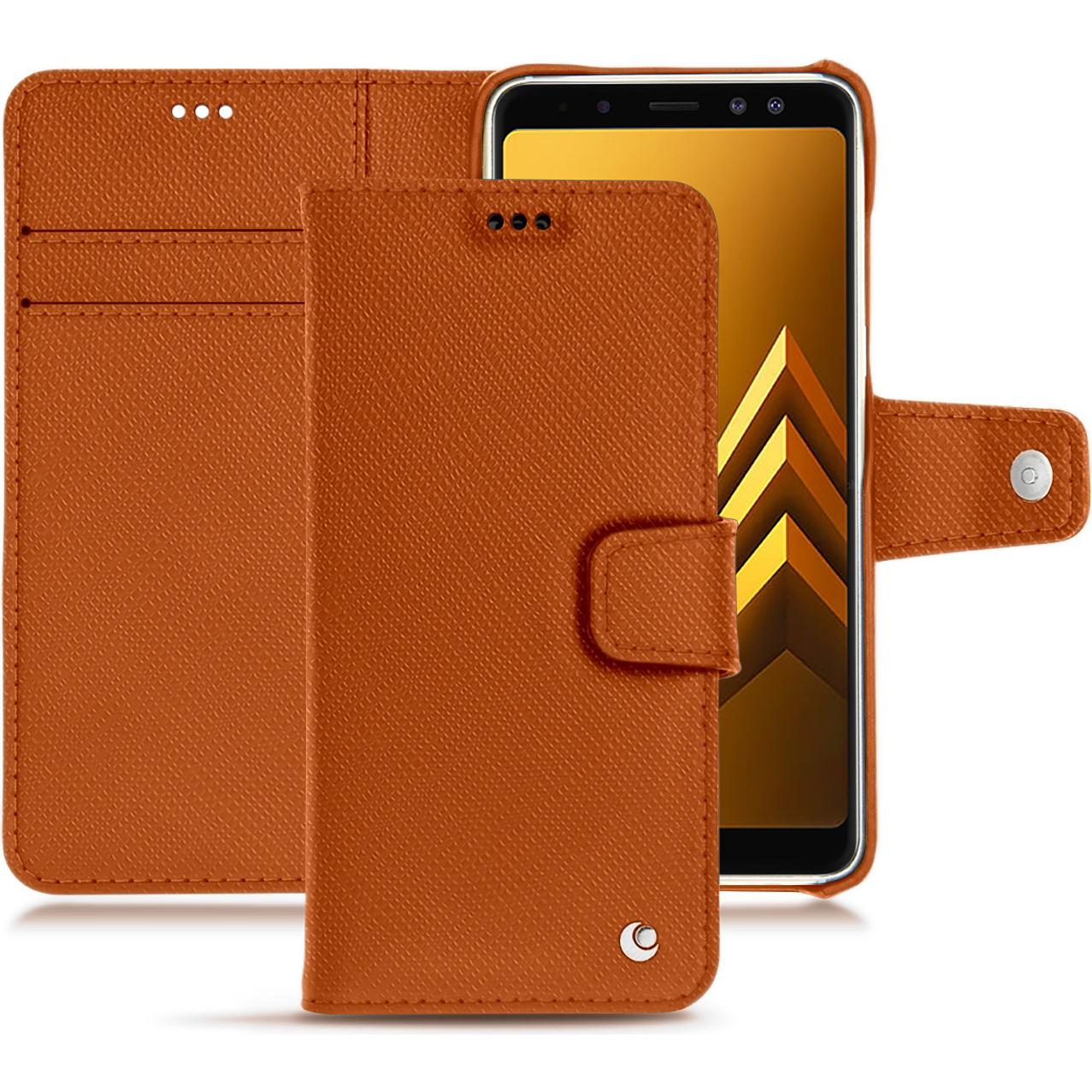 Thumbnail - Noreve Lederschutzhülle (Samsung Galaxy A8 (2018)), Smartphone Hülle, Orange
