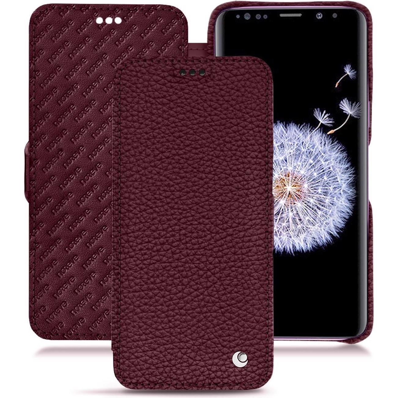 Noreve Lederschutzhülle horizontal (Samsung Galaxy S9+), Smartphone Hülle, Violett
