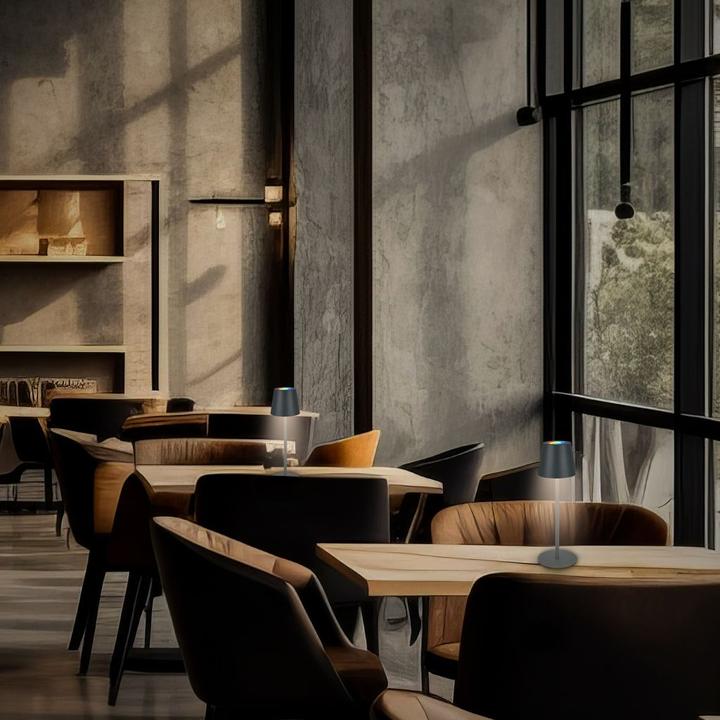 Image du produit Briloner Lampe de table LED RVB rechargeable avec station de charge, réglable en continu (200 lm)