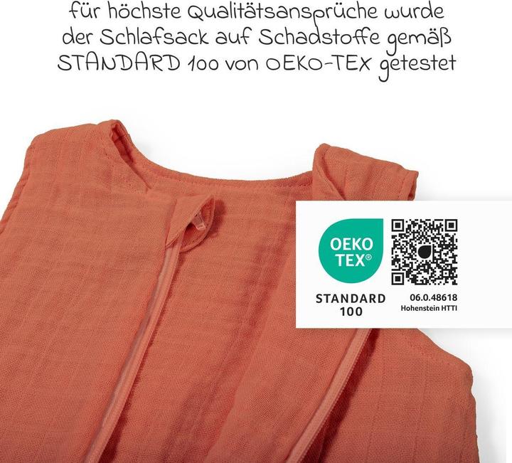 Image du produit Makian Schlafsäcke Musselin-Schlafsack - Terracotta - Gr. 60 (100 cm, 1.0 TOG, Printemps)