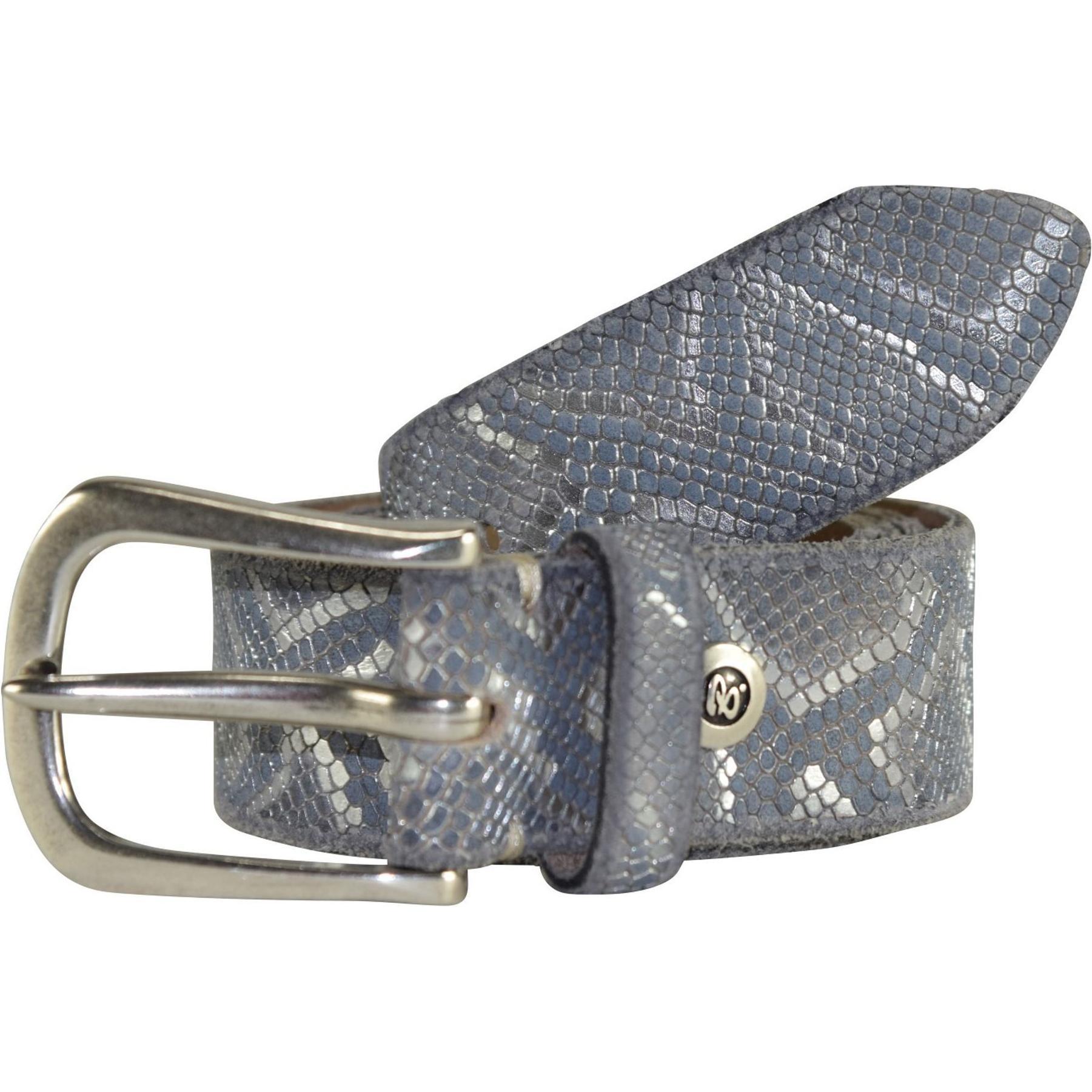 B.Belt, Gürtel, Gürtel Leder, Grau, (95)