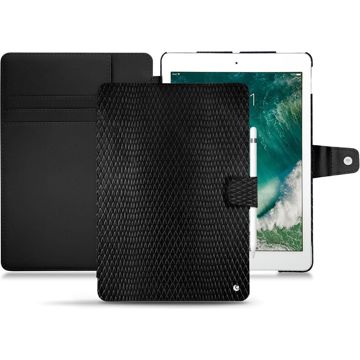 Noreve Lederschutzhülle Wallet (iPad Pro 10.5 2017 (1. Gen)), Tablet Hülle, Schwarz