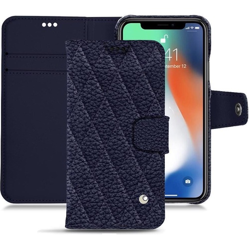 Noreve Lederschutzhülle Wallet (Apple iPhone XS Max), Smartphone Hülle, Violett