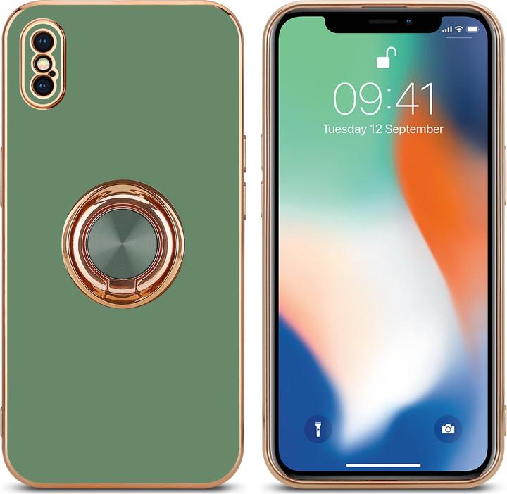 Actual product image Cadorabo Case for Apple iPhone XS MAX in TPU with camera protection and ring LM089 Style (Apple iPhone XS Max)