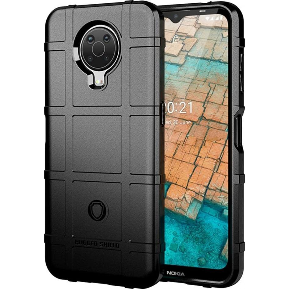 Screenguard Nokia G10 Rugged Shield Hülle (Nokia G10), Smartphone Hülle, Schwarz