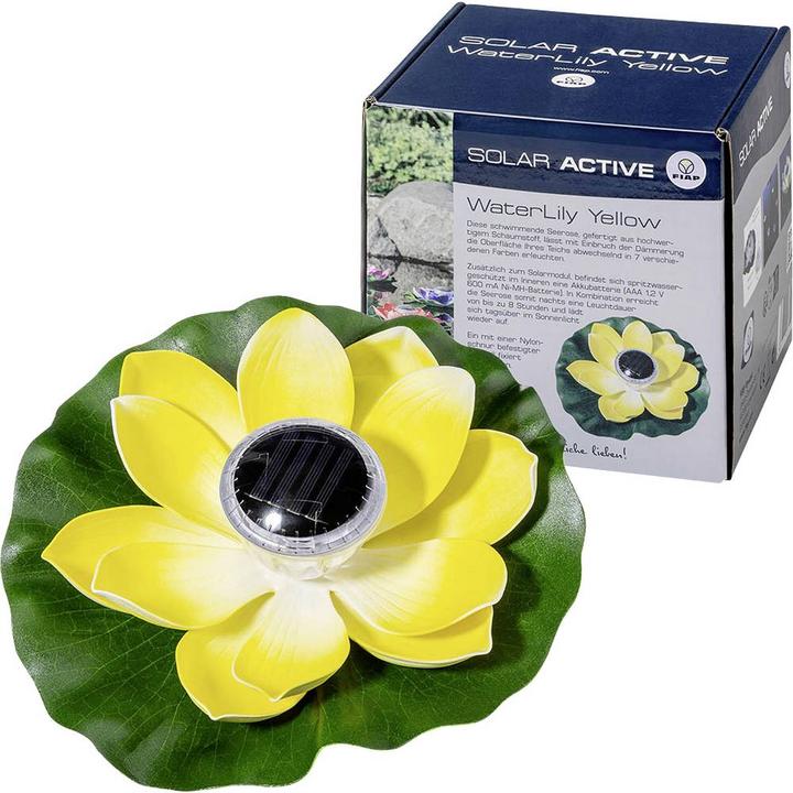 Productafbeelding Fiap 3206-3 SOLAR ACTIVE WaterLily Yellow Solar-Dekoleuchte LED LED fest eing (IP65)