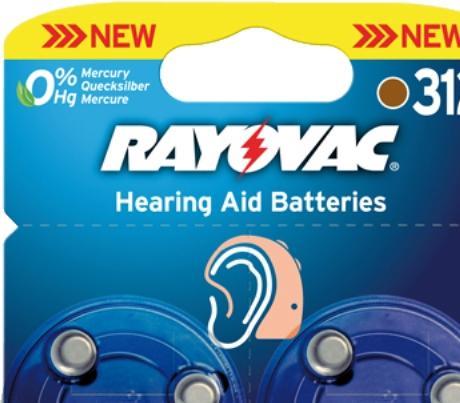 Produktbild Rayovac Acoustic 312 (8 Stk., A312, 180 mAh)