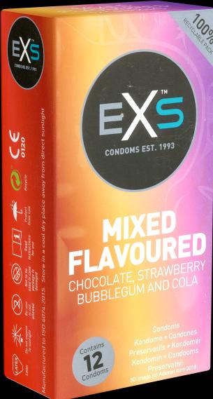 Actual product image EXS Condoms Mixed Flavoured 12 pack (12 pcs.)