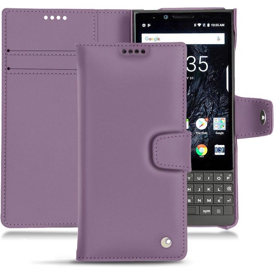 Noreve Lederschutzhülle Wallet (Blackberry KEY2), Smartphone Hülle, Violett