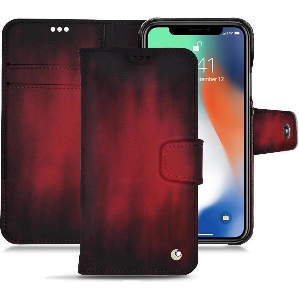 Thumbnail - Noreve Lederschutzhülle Wallet (Apple iPhone XS Max), Smartphone Hülle, Rot