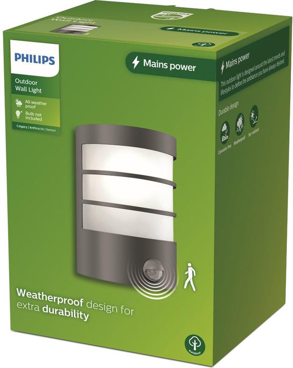 Produktbild Philips Lighting Calgary 929004668801 Aussenwandleuchte E27 Anthrazit (E27, IP44)