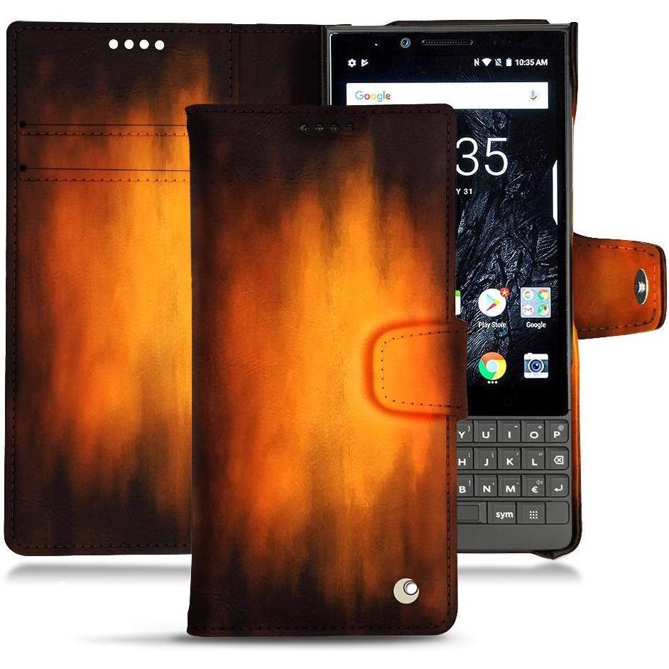 Thumbnail - Noreve Lederschutzhülle Wallet (Blackberry KEY2), Smartphone Hülle, Violett