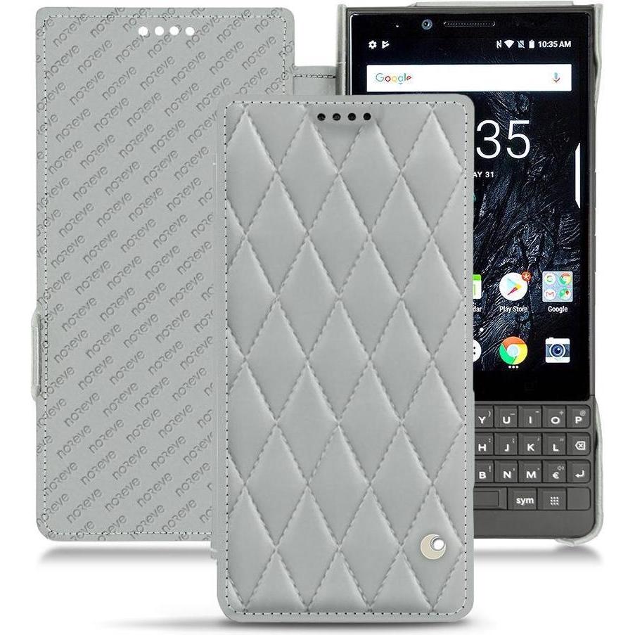 Noreve Lederschutzhülle horizontal (Blackberry KEY2), Smartphone Hülle, Grau