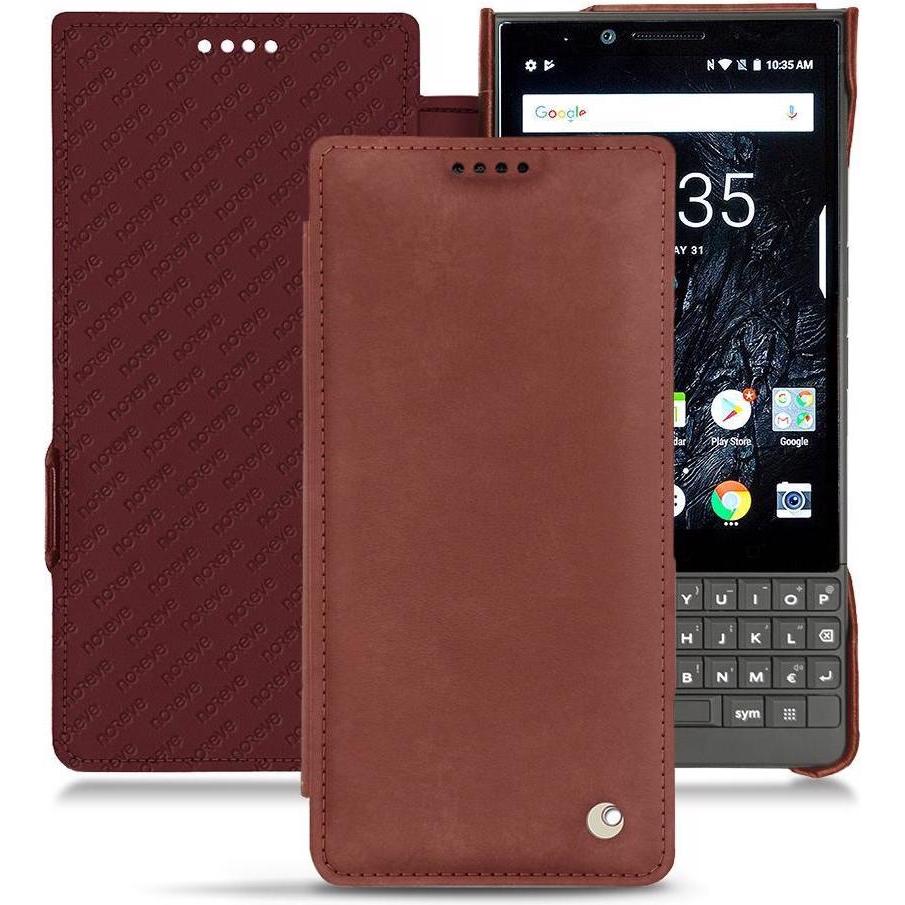 Noreve Lederschutzhülle horizontal (Blackberry KEY2), Smartphone Hülle, Rot