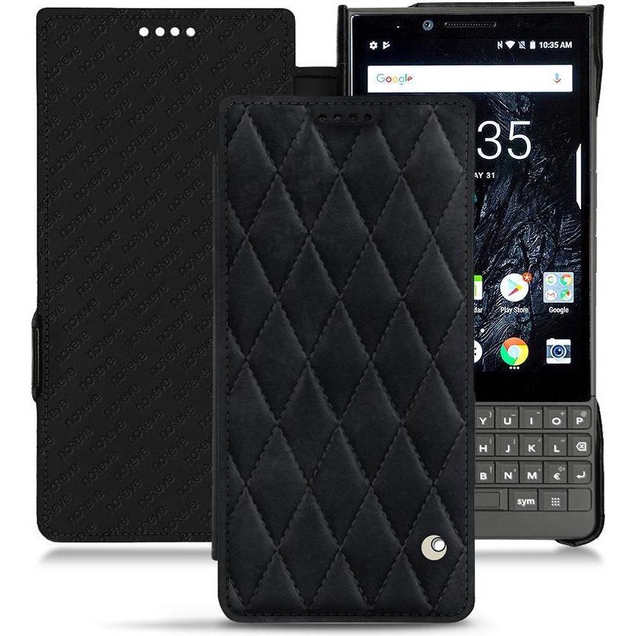 Noreve Lederschutzhülle horizontal (Blackberry KEY2), Smartphone Hülle, Schwarz