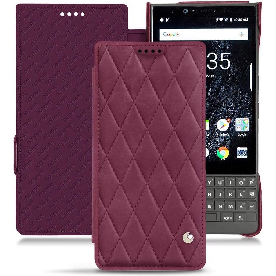 Noreve Lederschutzhülle horizontal (Blackberry KEY2), Smartphone Hülle, Violett