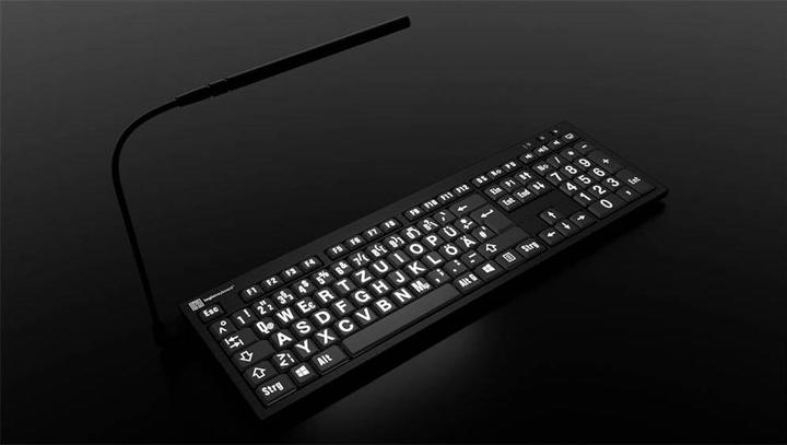 Produktbild Logickeyboard XL Print PC Slim Line NERO (Deutschland, Kabelgebunden)