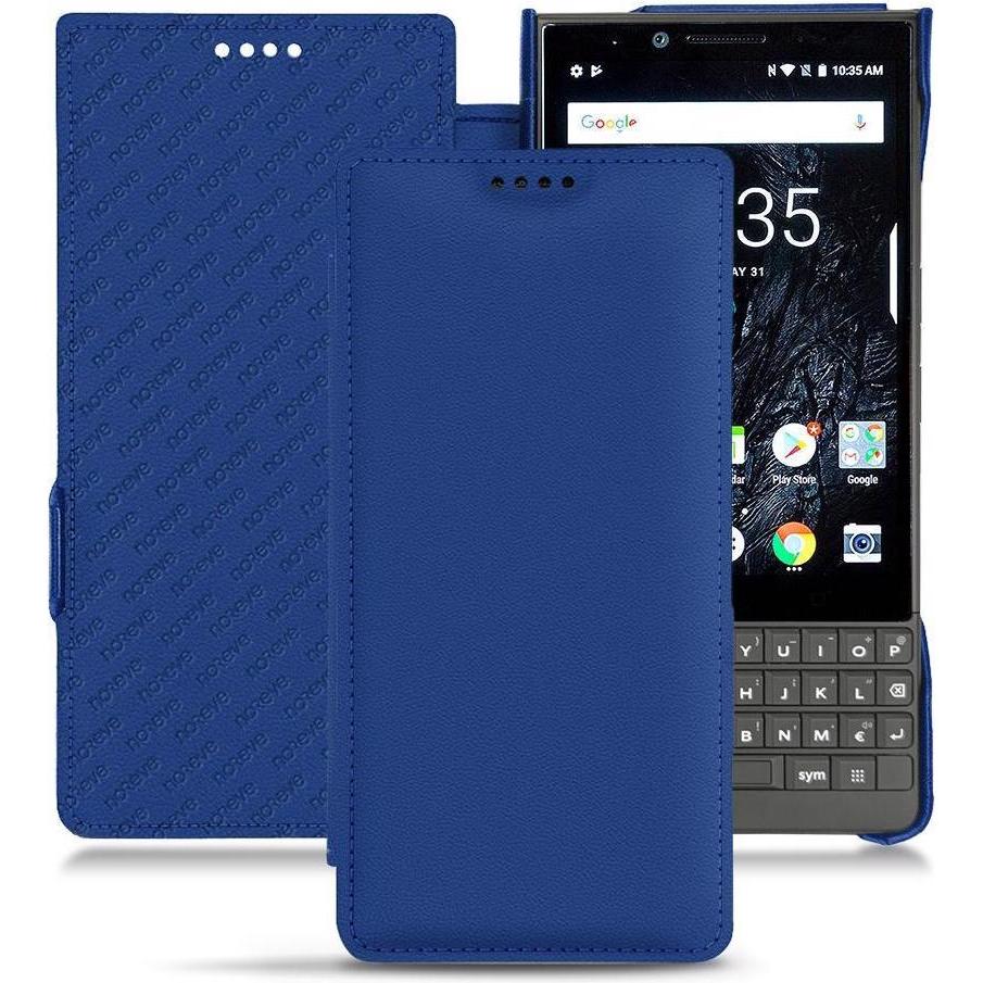Noreve Lederschutzhülle horizontal (Blackberry KEY2), Smartphone Hülle, Blau