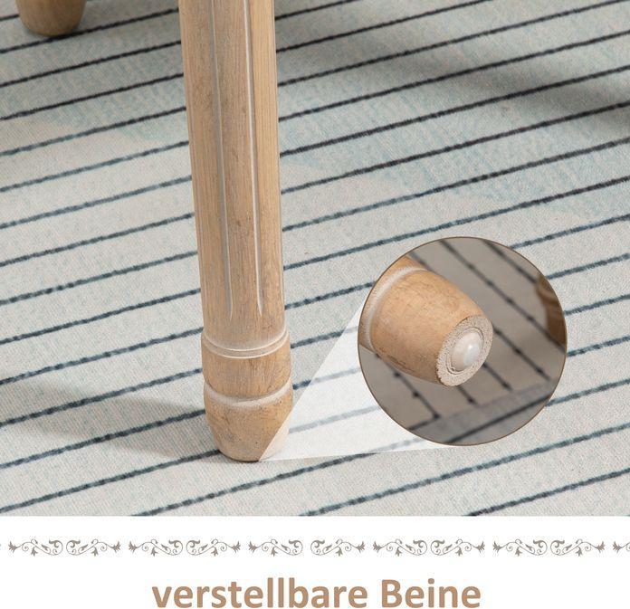 Produktbild Swisshandel24 2er Set Esszimmerstühle Vintage Küchenstuhl im Leinenoptik Polsterstuhl mit Rattan-Rückenlehne Massi