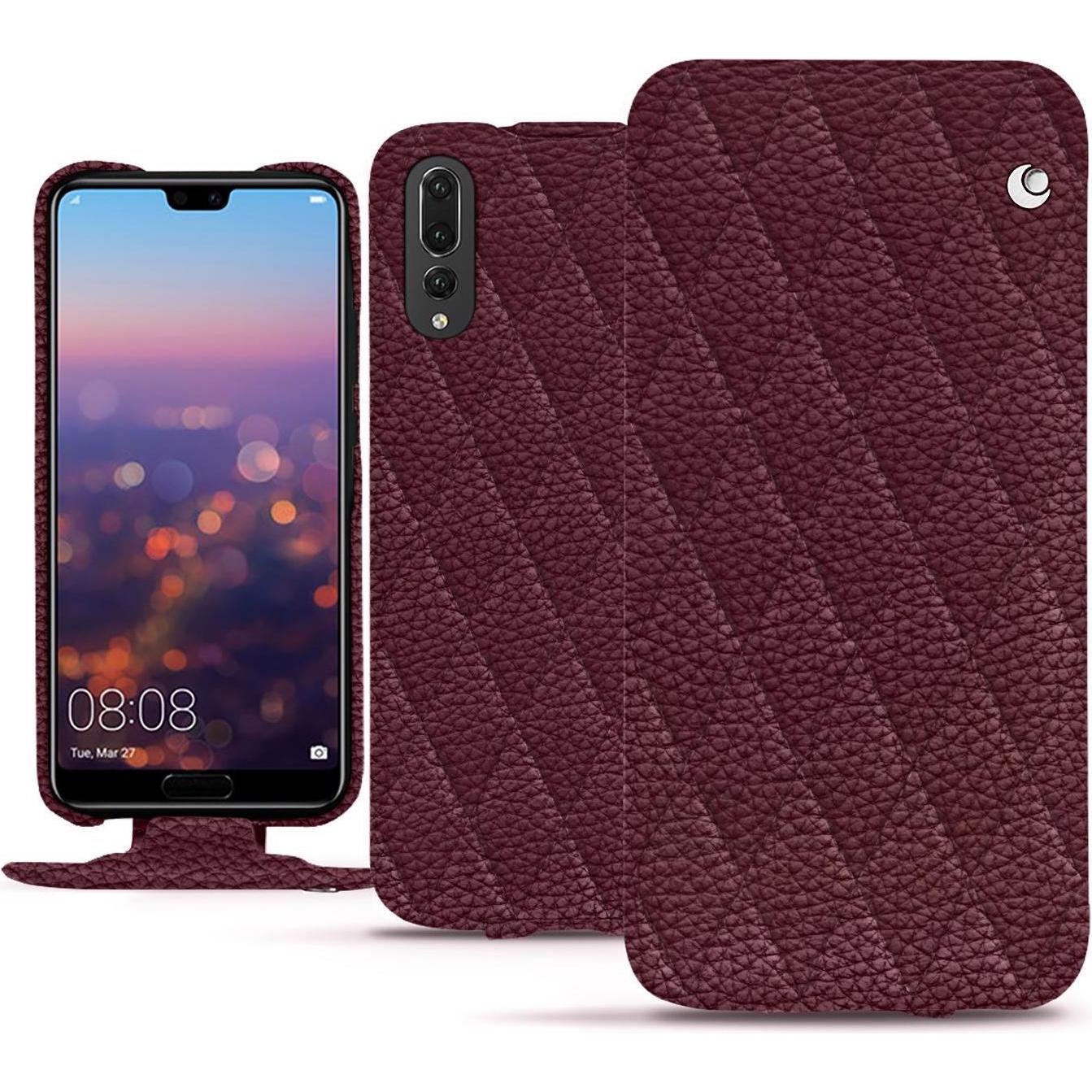 Noreve Lederschutzhülle vertikal (Huawei P20 Pro), Smartphone Hülle, Violett