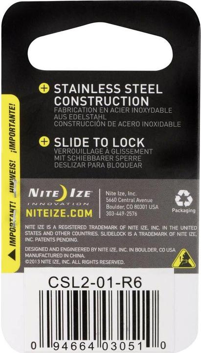 Produktbild Nite Ize Karabiner SlideLock Gr. 2 CSL2