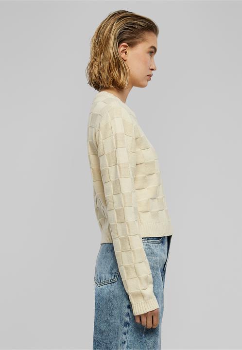 Actual product image Urban Classics Ladies Check Knit Sweater - 126785 (XS)