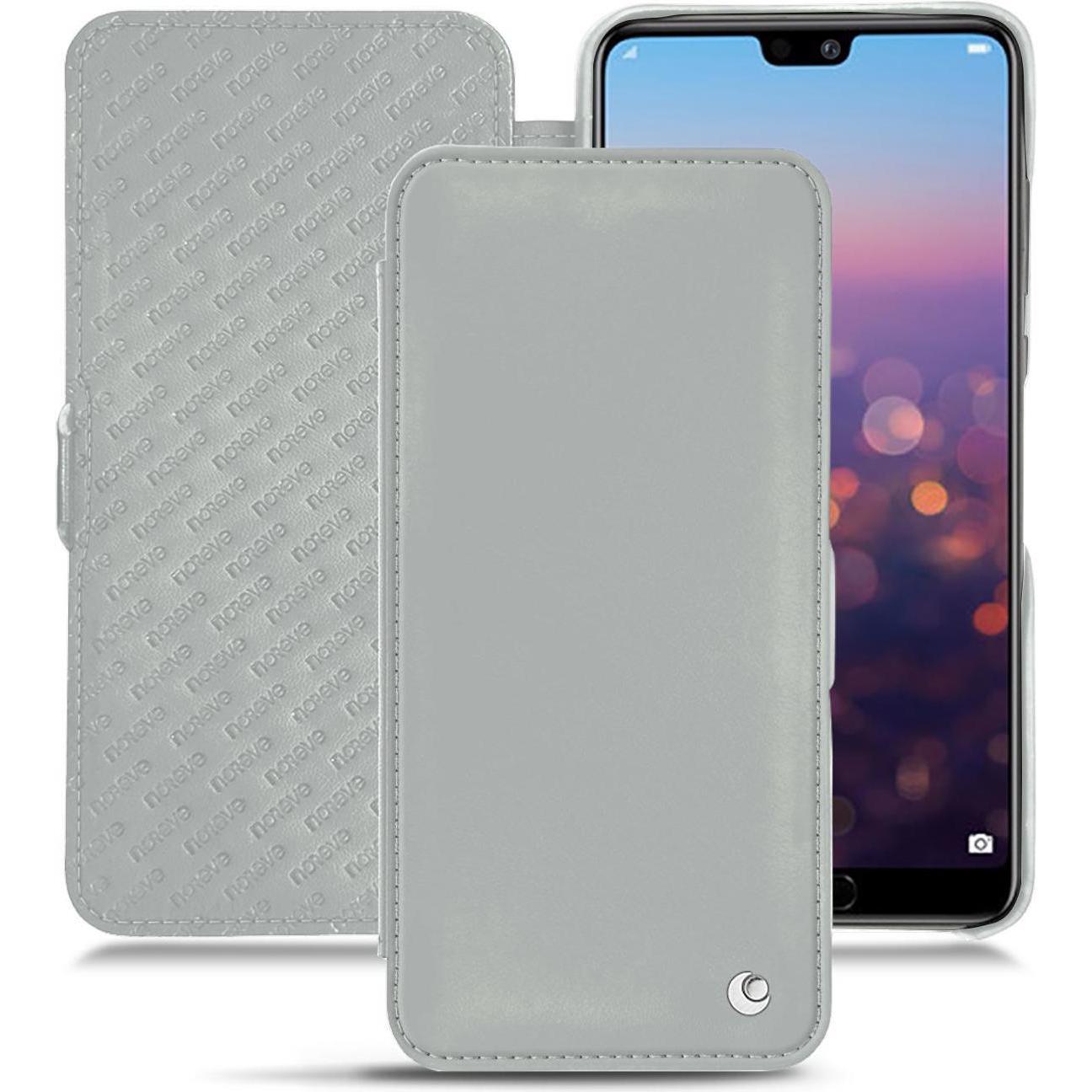 Thumbnail - Noreve Lederschutzhülle horizontal (Huawei P20 Pro), Smartphone Hülle, Grau