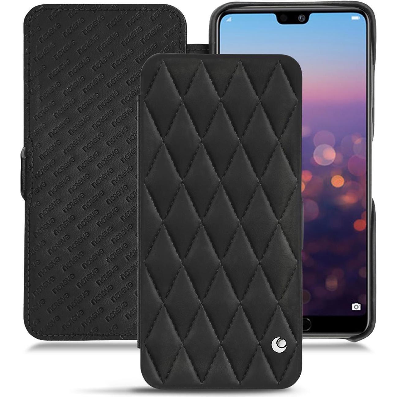 Noreve Lederschutzhülle horizontal (Huawei P20 Pro), Smartphone Hülle, Schwarz